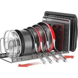 Organizer under Cabinet 12 Adjustable Dividers Storage for Cookie Sheets, Cutting Boards & Lid Cookware - 1 of 4