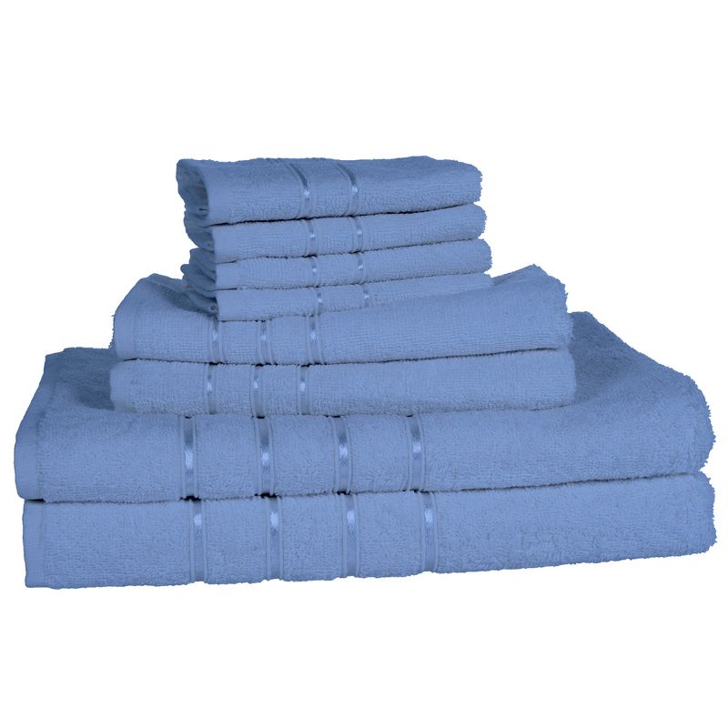 Hastings Home 8-pc Cotton Towel Set - Blue, 1 of 6