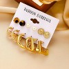 Gold Hoop Earrings Set for Women, 12 Pairs Large/Big Thin Thick Gold Hoops Earrings Loop Pack for Jewelry Gift 40mm/50mm - 3 of 4