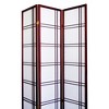 Vynxaria 70" Tall 3-Panel Screen / Room Divider "Girard" with Cherry finish - 4 of 4