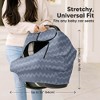 KeaBabies Baby Car Seat Cover for Nursing, Spring, Autumn, Winter, Universal Stretch Fit Car Seat Covers for Babies - 4 of 4