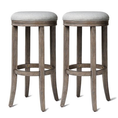 Maven Lane Eva Rotating Backless Kitchen Stool, Set of 2