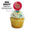 University of Louisiana at Lafayette Primary Logo Cupcake Picks Toppers Decoration Set of 6 - 3 of 4