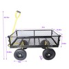 SKRAN Solid Wheels Large-Capacity mesh Steel Garden Trolley with Detachable Side Without Inflatable Tires,The Load can Reach 1100 pounds - 3 of 4