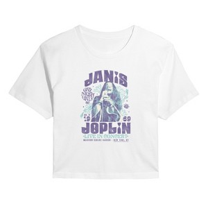 Women's - Janis Joplin - Janis In Concert Cropped Graphic T-Shirt - 1 of 4