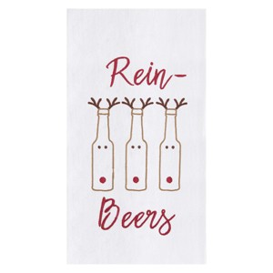 C&F Home "Rein Beers" Funny Holiday Christmas Embroidered Flour Sack Kitchen Towel Decor Decoration 27L x 18W in. - 1 of 2