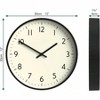 Studio Modern Round Wall Clock - 12 Inch Black, Easy Read Numbers. Versatile for Kitchen, Living Room, Office Decor - 4 of 4