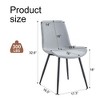 PAGED Dining Chairs with Backrest & Black Metal Legs,Armless Chairs with Curved Wide Seat for Kitchen,Living Room - 3 of 4