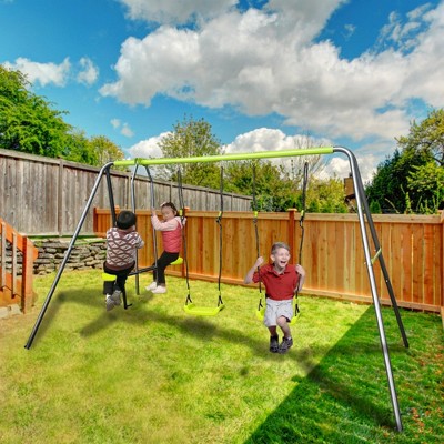 blackish green interesting four function swingset