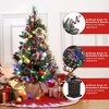 3/4.5 Ft Christmas Tree with 78 Multicolor Led Lights, Pre-Lit Artificial Christmas Trees with Potted Base - 3 of 4