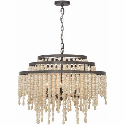 Crystorama Lighting Poppy 6 - Light Chandelier in  Forged Bronze