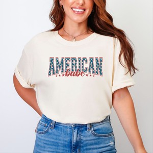 Simply Sage Market American Babe Varsity Garment Dyed Tee - 1 of 4