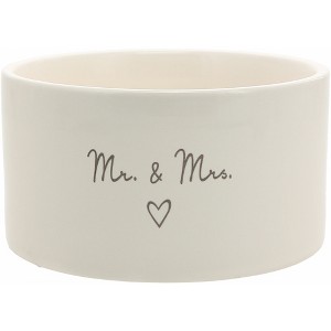 Pavilion Gift Company - Mr. & Mrs. - Double Wick 10 oz 100% Soy Wax Candle Scent: Tranquility - Flame Candles - 1 of 4