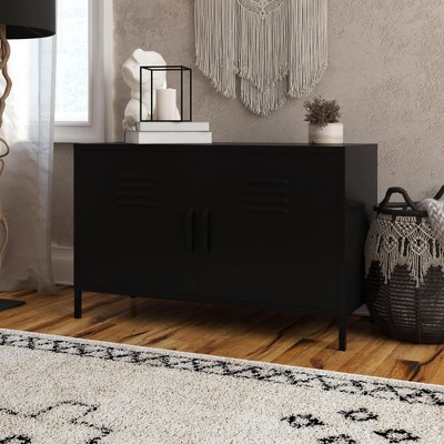 Shadwick Black Metal 2-Door Office Storage Cabinet