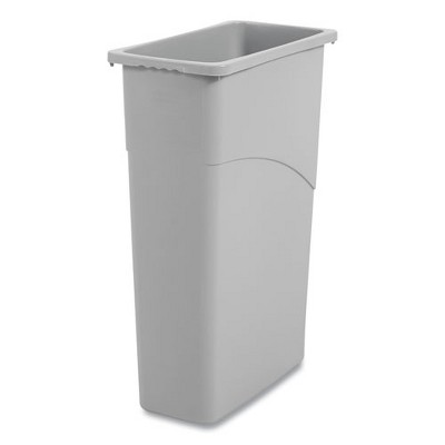 Slim Gray Plastic 23 Gallon Waste Container