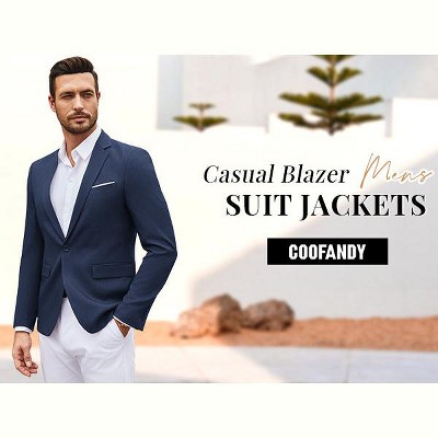 COOFANDY Mens Casual Blazer Suit Jackets One Button Sport Coats Lightweight Business Sports Jackets Khaki M — фото 8