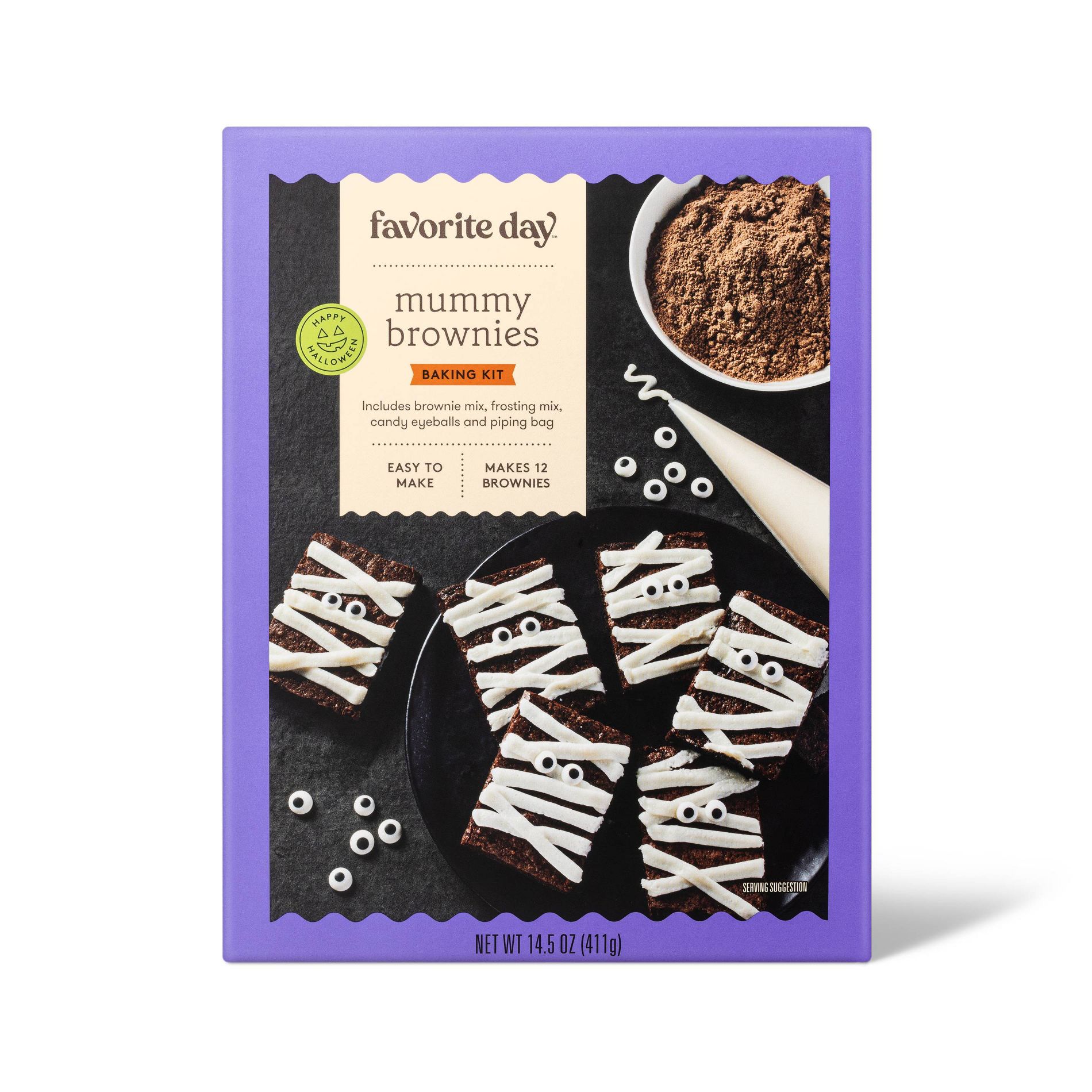 Mummy Brownies Baking Kit - 14.5oz - Halloween - Favorite Day™