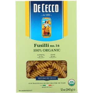 De Cecco Organic Fusilli Pasta - 12 pack, 12 oz - 1 of 3