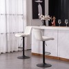 YOUNIKE Leather Upholstered Barstools Set of 2 Modern Adjustable Swivel Counter Height Bar Stools with Backrest 19.09"Wx20.87"Dx(32.68"-42.13")H - 3 of 4