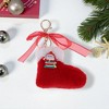 Unique Bargains Christmas Keychain with Double Ring and Lobster Clasp Plush Mesh Metal 1 Pc - 4 of 4