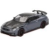 2024 Nissan GT-R Nismo (R35) Stealth Gray with Carbon Hood and Top Limited Edition 1/64 Diecast Model Car by Mini GT - 2 of 4