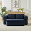 Convertible Futon Floor Sofa 2-in-1 Foam Sleeper, Modern Folding Couch with Cushion Blanket and High-Resilience Foam, Space-Saving Design - 2 of 4
