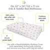 BreathableBaby Cotton Percale Fitted Sheet, For 52" x 28" Crib & Toddler Bed Mattress, AFB Unicorns (2-Pack) - 3 of 4