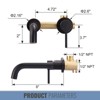 WOWOW Single-Handle Wall Mounted Bathroom Faucet - 3 of 4