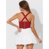 Allegra K Women's Party Sleeveless Lace-up Clubwear Crop Bustier Corset Tops - 4 of 4
