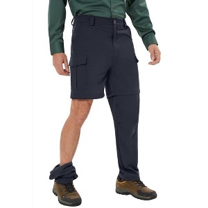 Mens Hiking Pants Convertible Pants with Pockets Fishing Travel Safari Pants - 1 of 4