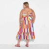 Pride Adult Rainbow Midi Cutout Dress - 2 of 3