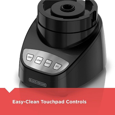 Black 8-Cup Food Processor with Stainless Steel Blade