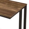Vynxaria Walnut Black Desk USB Charging Port Contemporary Writing Table for Home Office - 2 of 4