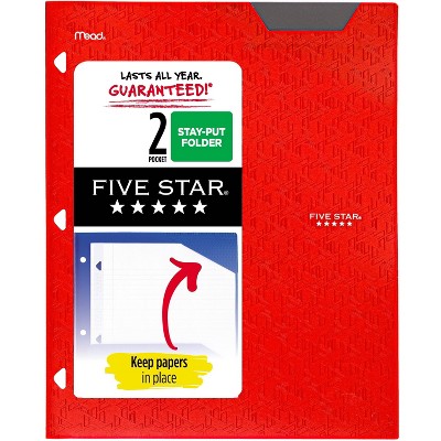 Five Star 2 Pocket Plastic Folder