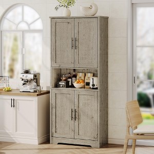 70" Tall Pantry Cabinet, Kitchen Pantry Storage Cabinets with 2 Door and 3 Adjustable Shelves, for Kitchen, Dining Room, Living Room and Bathroom - 1 of 4