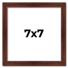 PosterPalooza | Square Classic Modern Brown Picture Frame - UV Acrylic, Foam Board Backing, Hanging Hardware - 2 of 4