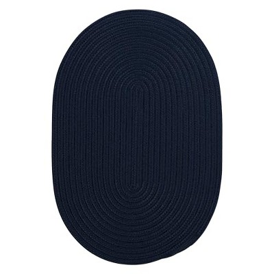 Colonial Mills Boca Raton - Navy 7 Ft x9 Ft Oval Rug Indoor/Outdoor 100% Polypropylene