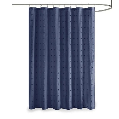 LunaLulinlk Cotton Jacquard Pom Pom Shower Curtain