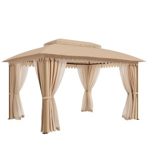 Captiva Designs 10x13 Patio Gazebo with Screened Canopy & Mosquito Netting – Heavy Duty Outdoor Shelter for Lawn and Garden - 1 of 4