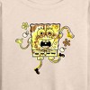 Women's - SpongeBob SquarePants - Tie Dye Spongebob Lightweight French Terry Wide Neck Long Sleeve Shirt - 2 of 4