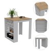 NicBex Kitchen Island Cart Morden 31" Kitchen Carts with Storage with 3 Tier Storage Shelves for Kitchen - 4 of 4