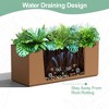 TUYOHW Metal Planter Box, Rectangular Planter Box with Drainage Holes, Large Planters with Removable Shelf for Outdoor Plants, Black - 4 of 4