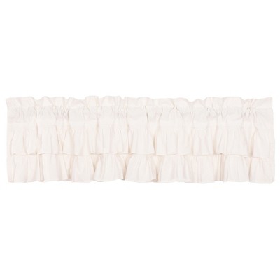 VHC Simple Life Flax Cotton Natural Country Farmhouse Lined Window Valance