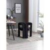 Vynxaria Black Velvet Upholstered Barrel Accent Chairs for Living Room and Dining Set of 2 - 4 of 4