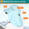 SUN CUBE Wide Brim Sun Hat with Neck Flap, UPF50+ Hiking Safari Fishing Hat for Womens, Sun Protection Beach Hat - 4 of 4