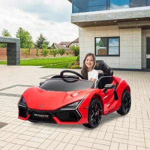 Ride On Car for Kids, Licensed Lamborghini Electric Vehicle, 12V Battery Powered Sports Car Toy with Music, Remote Control, Bluetooth, Headlight - 1 of 4