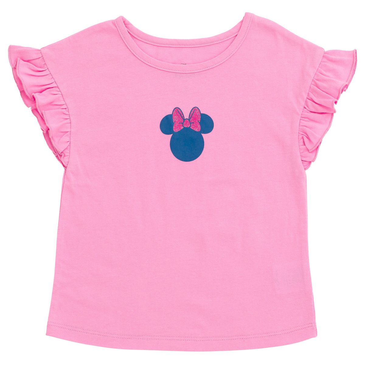 Disney Minnie Mouse Girls Vintage Wash Denim Overall Dress and T-Shirt Outfit Set Toddler - thumbnail 5