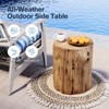 Dracelo Rustic Tree Stump Outdoor Table - 3 of 4