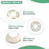 Unique Bargains Wall Split Flange Self-Adhesive Plumbing Cover Plates ABS Faucet Escutcheons 2 Pcs - 2 of 4