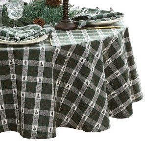 Elrene Sherwood Tree Dobby Cotton Tablecloth - Elrene Home Fashions - 1 of 3